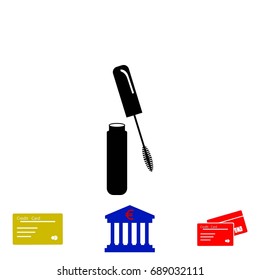 Mascara vector icon, flat design best vector icon