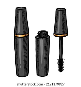 Mascara, Vektorgrafik einzeln auf weißem Hintergrund