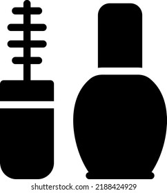 mascara Vector illustration on a transparent background. Premium quality symmbols. Glyphs vector icons for concept and graphic design. 
