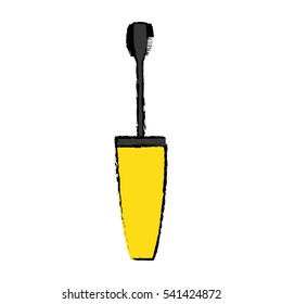 mascara wand makeup icon image vector illustration design 
