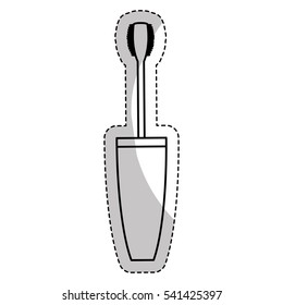 mascara wand  makeup related sticker icon image vector illustration design 