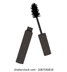 Mascara.Doodle.Vector illustration on white background.