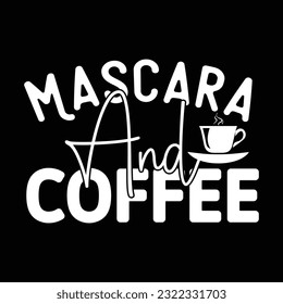 mascare and coffee, svg design vector file
