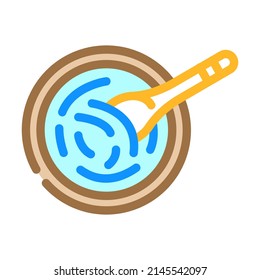 mascarpone cheese color icon vector. mascarpone cheese sign. isolated symbol illustration