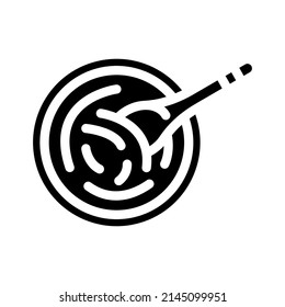 vector icono de glifo de queso mascarpone. señal de queso mascarpone. símbolo de contorno aislado ilustración negra