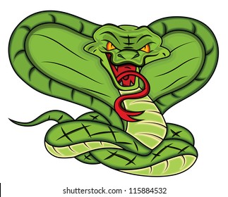 Mascot of Angry Snake Vector Illustration svg