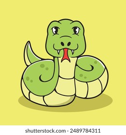 mascot animal snake good for sticker, t shirt, mascot, element design, etc