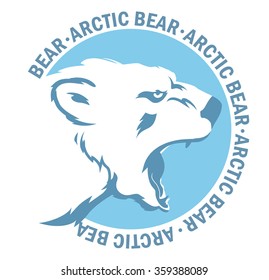 mascot Arctic roaring bear