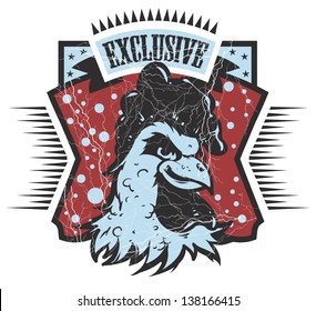 Mascot / Also available in separate layer the original vector without scratch