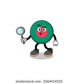 Mascot of bangladesh flag searching , character design