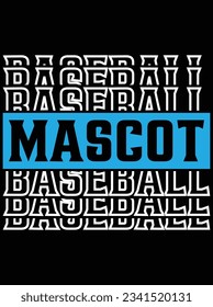 Mascot Baseball vector art design, eps file. design file for t-shirt. SVG, EPS cuttable design file