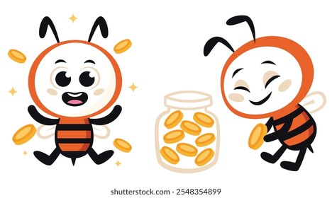 MASCOT BEE SAVING MONEY FOR THE FUTURE