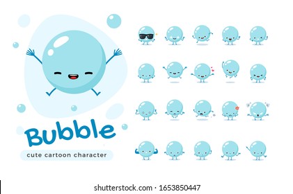 A Mascot Of the Blue Bubble. Isolated Vector Illustration