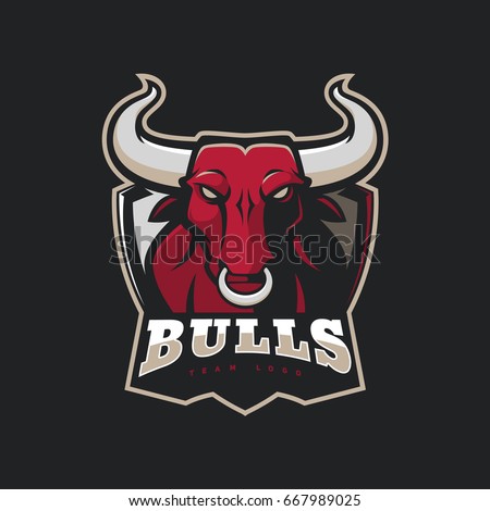 Mascot bull logotype design. Eps10 vector illustration.