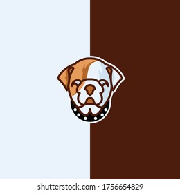 mascot bulldog logo design vector illustration abstract
