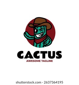 Mascot Cactus Logo Design 1