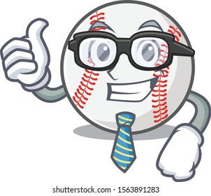 Mascot cartoon baseball the in businessman shape