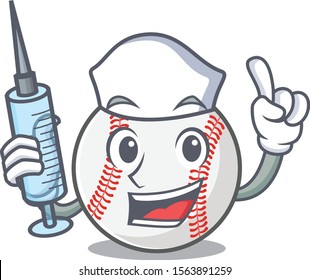 Mascot cartoon baseball the in nurse shape