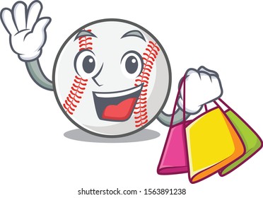 Mascot cartoon baseball the in shopping shape