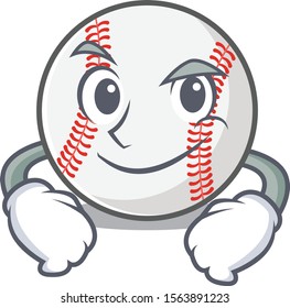 Mascot cartoon baseball the in smirking shape