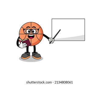 Mascot cartoon of basketball teacher , character design