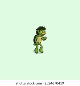 Mascot cartoon Cute Japanese monster kappa