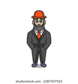 Mascot cartoon cute logo template