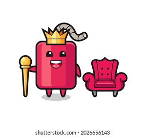 Mascot cartoon of dynamite as a king , cute style design for t shirt, sticker, logo element