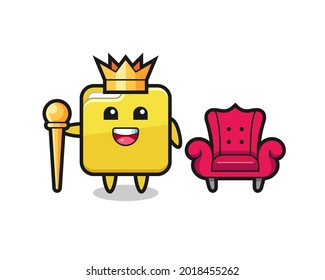 Mascot cartoon of folder as a king , cute style design for t shirt, sticker, logo element