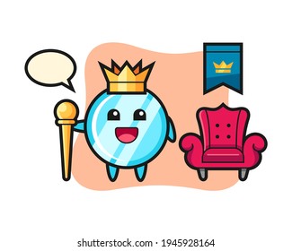 Mascot cartoon of mirror as a king, cute style design for t shirt, sticker, logo element