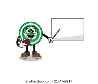 Mascot cartoon of recycle sign teacher , character design
