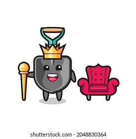 Mascot cartoon of shovel as a king , cute design