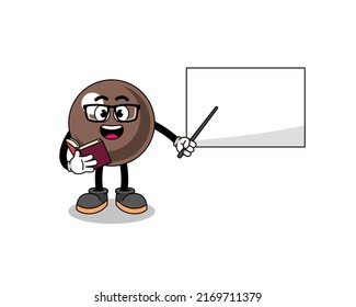 Mascot cartoon of tapioca pearl teacher , character design