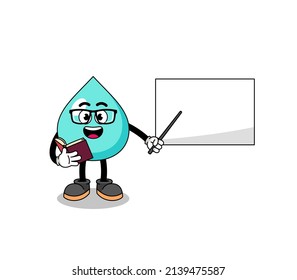 Mascot cartoon of water teacher , character design