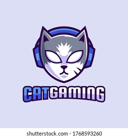 Mascot Cat Gaming Logo Design 