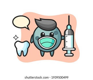 Mascot character of asteroid as a dentist