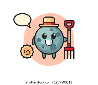 Mascot character of asteroid as a farmer