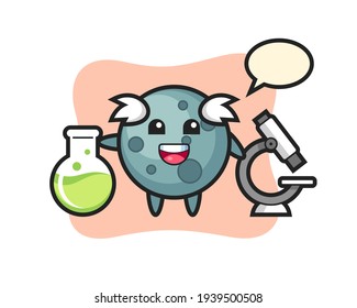 Mascot character of asteroid as a scientist