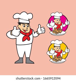 Mascot character design for chefs.