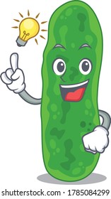 Mascot character design of legionella micdadei with has an idea smart gesture