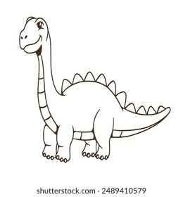 mascot character dinosaur good for coloring book, doodles, kids education