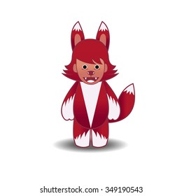 mascot character of fox vector illustration
