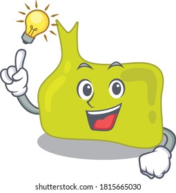 Mascot character of smart pituitary has an idea gesture