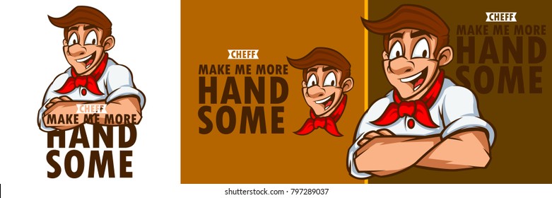 Mascot Chef Character logo illustration