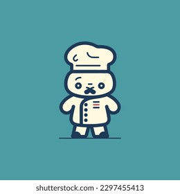 mascot chef logo design is friendly and inviting, perfect for brands that want to showcase their culinary expertise and hospitality