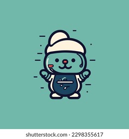 mascot chef logo design is friendly and inviting, perfect for brands that want to showcase their culinary expertise and hospitality