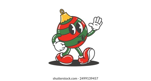 mascot chirstmas illustration vector logo cartoon