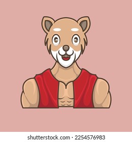 mascot classic character logo lion slave costume