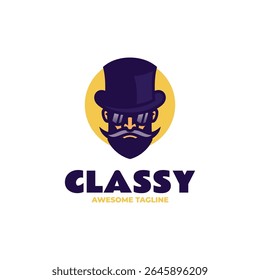 Design de logotipo de caveira de classe mascote