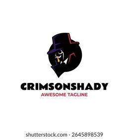 Mascot Crimson Shady Logo Design